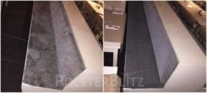 Vorher-Nachher Bild Polsterreinigung Restaurant Sitzbank