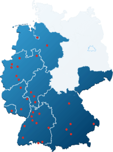 Karte-Gebiete – Polsterreinigung schnell & zuverlässig