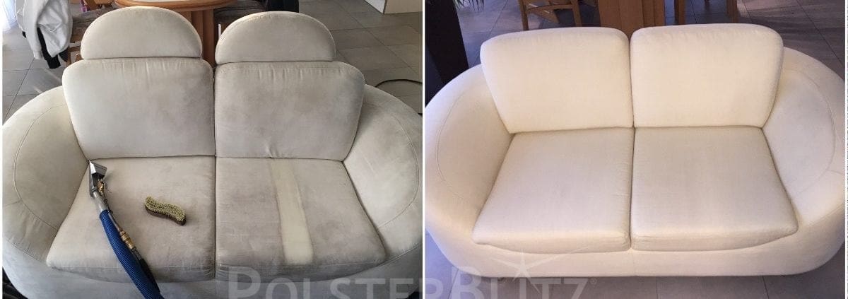 Couch Reinigung - Fussel & Flecken entfernt