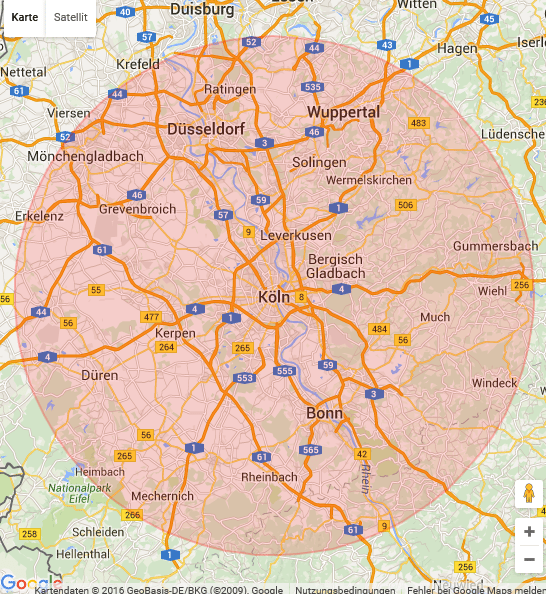 Einzugsgebiet Koeln