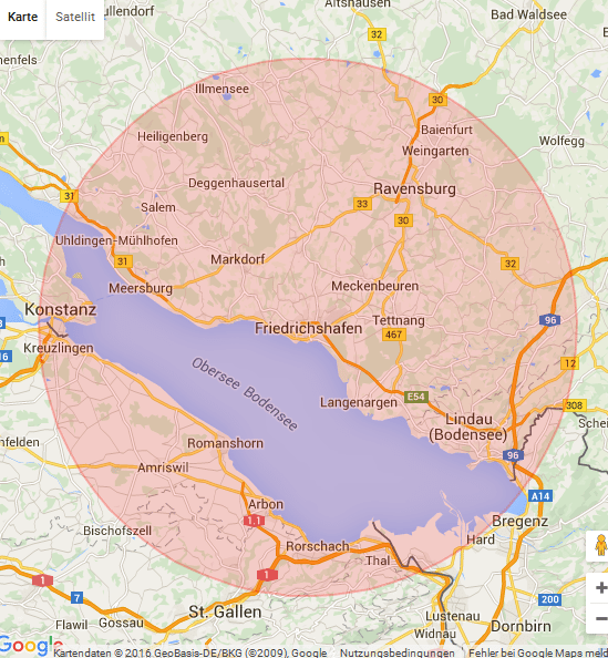 Karte Friedrichshafen 