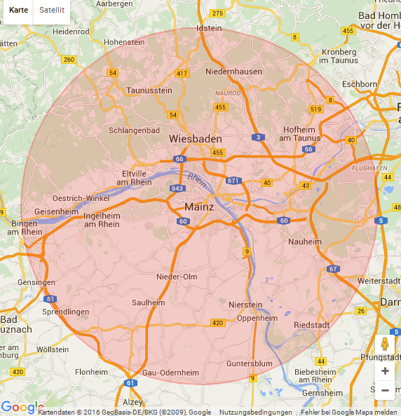 Karte Mainz