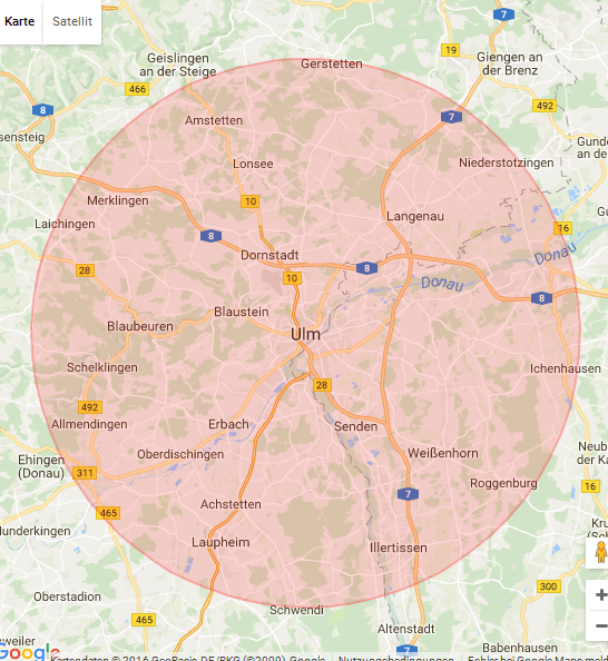 Karte Ulm