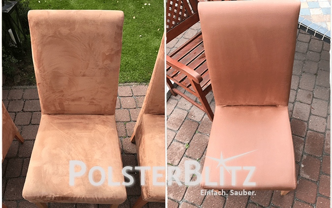 Terracotta Stühle für das Esszimmer gereinigt