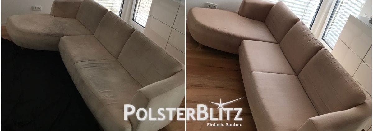 Familiencouch fasertief gereinigt