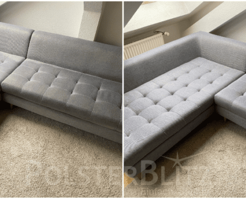 Vorher-Nachher Bild Couchreinigung