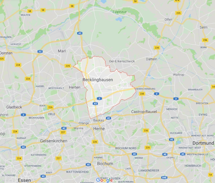 Karte Recklinghausen