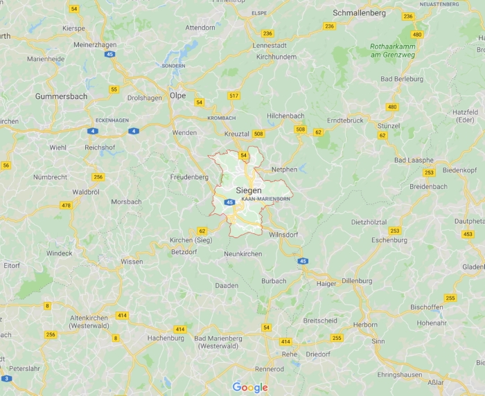 Karte Siegen