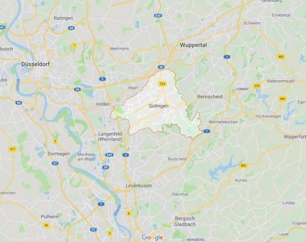 Karte Solingen Polsterreinigung Polsterblitz