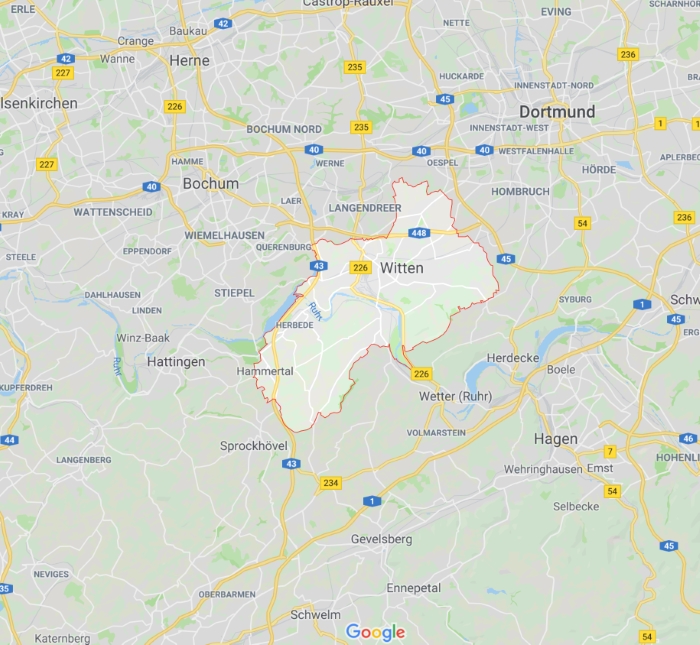 Karte Witten