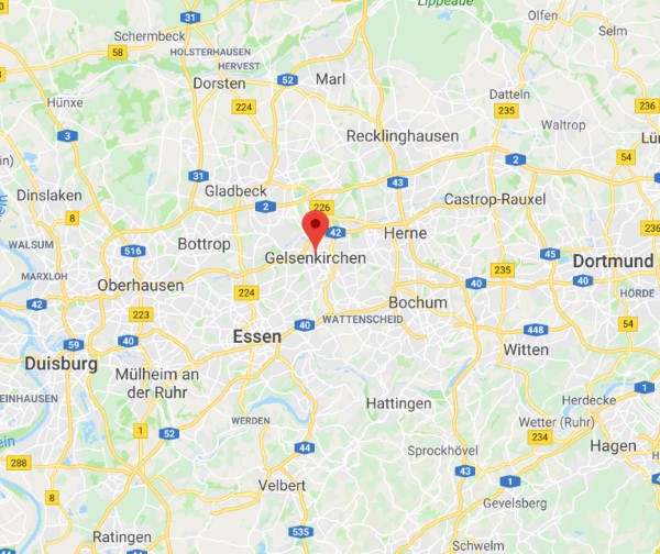 Karte Polsterreinigung in Gelsenkirchen - Polsterblitz Einzugsgebiet