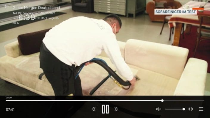 Polsterblitz bei RTL